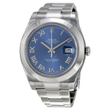 Rolex Datejust II Blue Dial Stainless Steel Oyster Bracelet Automatic Men's Watch #116300BLRO - Watches of America