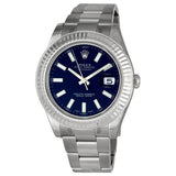 Rolex Datejust II Blue Dial Stainless Steel Oyster Bracelet Automatic Men's Watch #116334BLSO - Watches of America