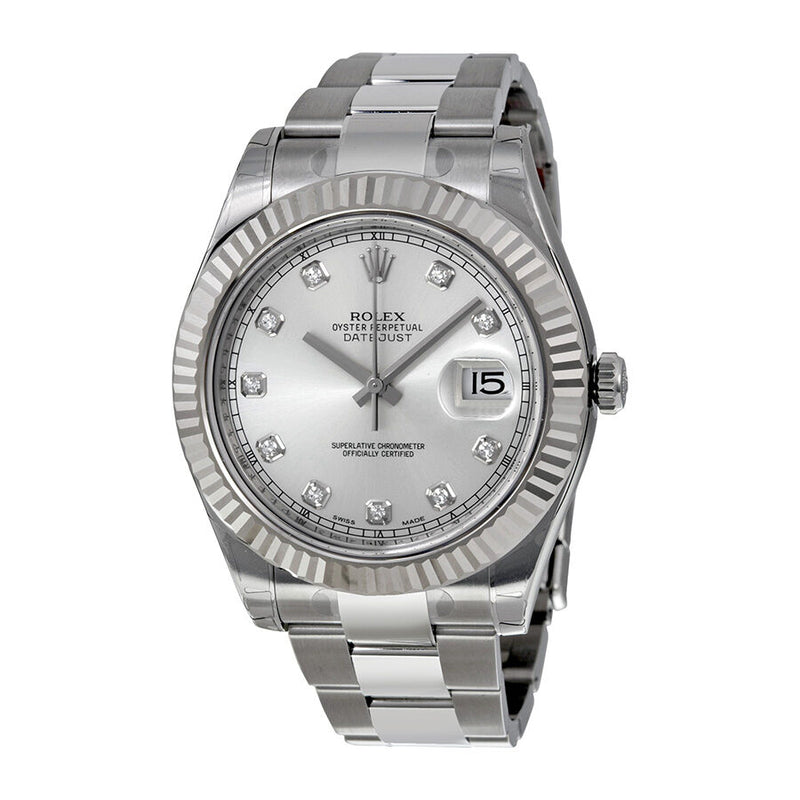 Rolex Datejust II Silver Dial Stainless Steel Oyster Bracelet Automatic Men's Watch #116334SDO - Watches of America