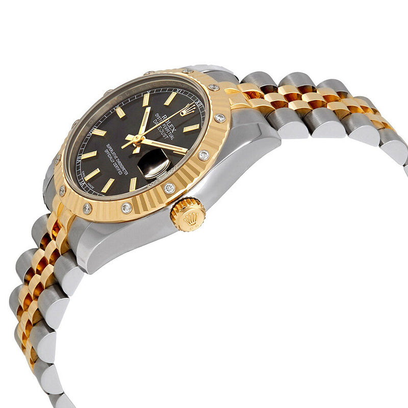 Rolex Datejust Lady 31 Black Dial Stainless Steel and 18K Yellow Gold Jubilee Bracelet Automatic Watch #178313BKSJ - Watches of America #2