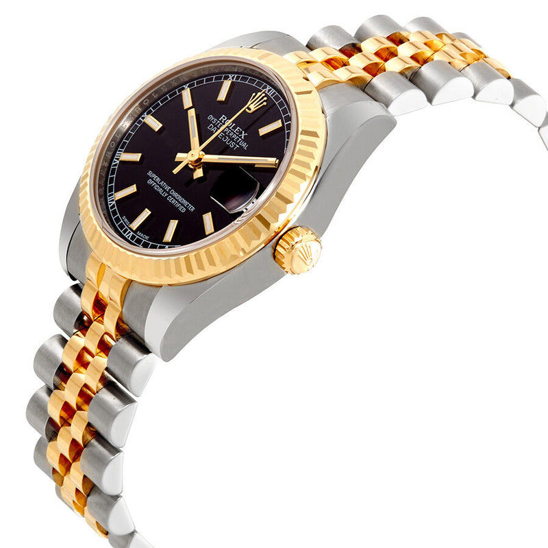 Rolex Datejust Lady 31 Black Dial Stainless Steel and 18K Yellow Gold Jubilee Bracelet Automatic Watch #178273BKSJ - Watches of America #2