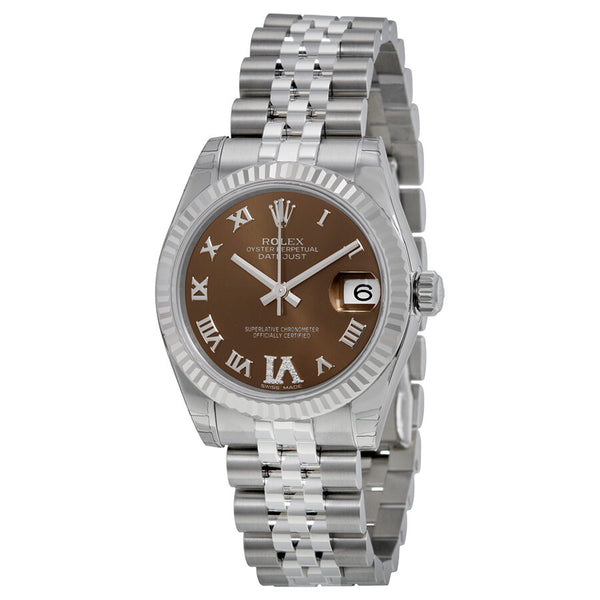 Rolex Datejust Lady 31 Brown Dial Stainless Steel Jubilee Bracelet Automatic Watch #178274BRDRJ - Watches of America