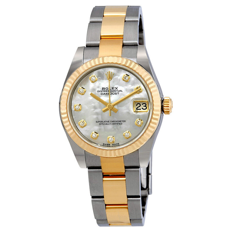 Rolex Datejust Lady 31 Mother of Pearl Dial Stainless Steel and 18K Yellow Gold Oyster Bracelet Automatic Watch #178273MDO - Watches of America