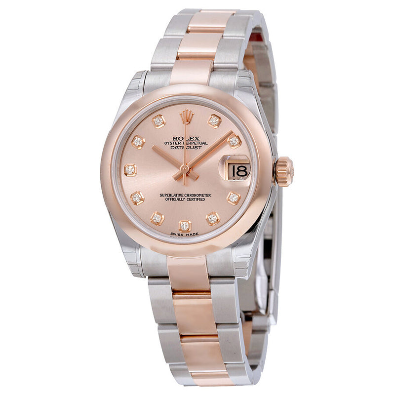Rolex Datejust Lady 31 Pink Dial Stainless Steel and 18K Everose Gold Oyster Bracelet Automatic Watch #178241PDO - Watches of America