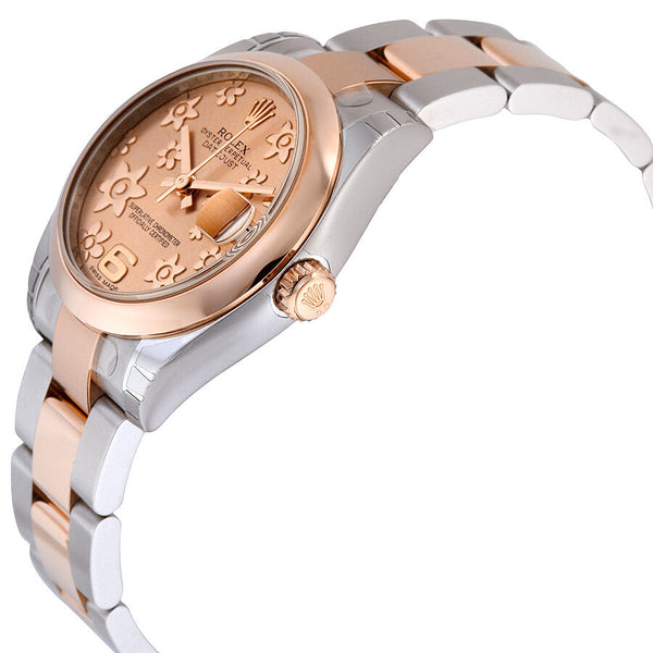 Rolex Datejust Lady 31 Pink Raised Floral Motif Dial Stainless Steel and 18K Everose Gold Oyster Bracelet Automatic Watch #178241PFAO - Watches of America #2