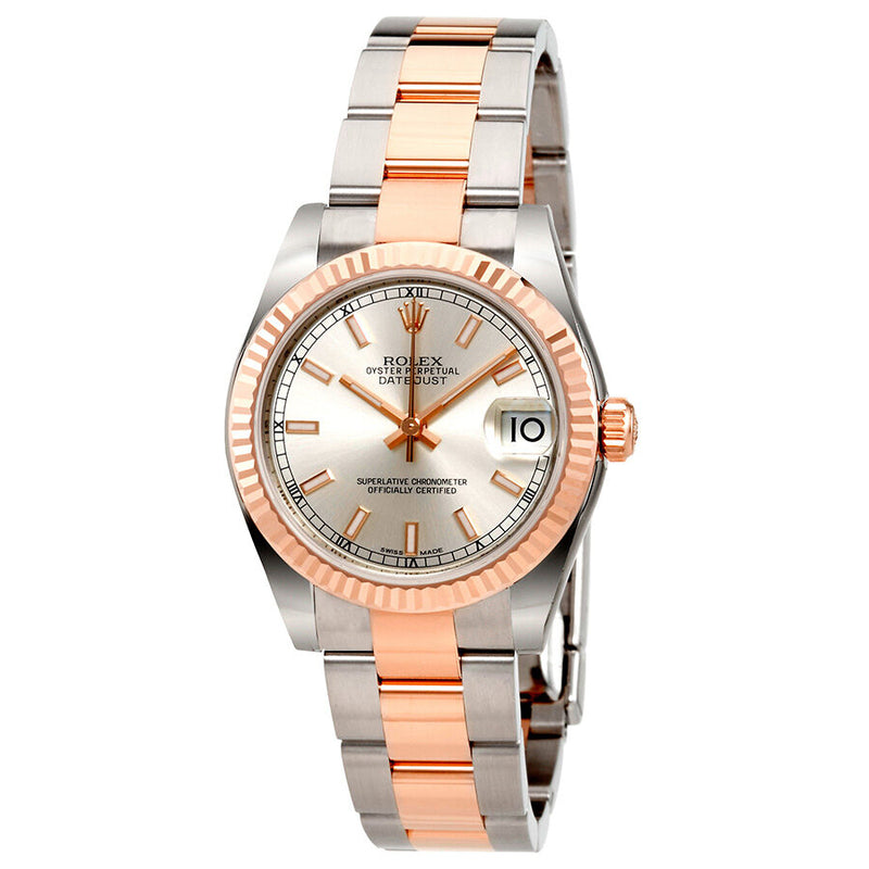 Rolex Datejust Lady 31 Silver Dial Stainless Steel and 18K Everose Gold Oyster Bracelet Automatic Watch #178271SSO - Watches of America