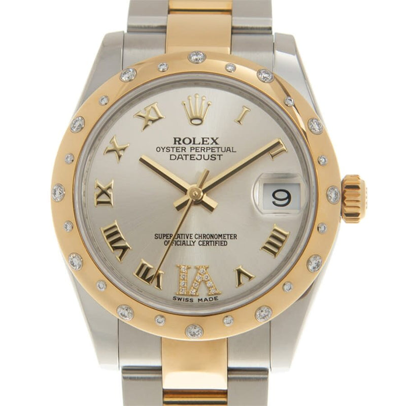 Rolex Datejust Lady 31 Silver Dial Stainless Steel and 18K Yellow Gold Oyster Bracelet Automatic Watch #178343GRDO - Watches of America