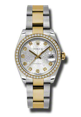 Rolex Datejust Lady 31 Silver Dial Stainless Steel and 18K Yellow Gold Oyster Bracelet Automatic Watch #178383SJDO - Watches of America