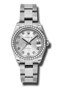 Rolex Datejust Lady 31 Silver Dial Stainless Steel Oyster Bracelet Automatic Watch #178384SJDO - Watches of America