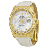 Rolex Datejust Mother of Pearl Dial 18kt Yellow Gold Ladies Watch #116188MDL - Watches of America