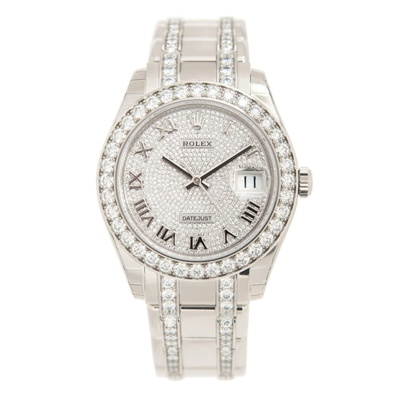 Rolex Datejust Pearlmaster 39 Automatic Chronometer Diamond Silver Dial Watch #86289DRPM - Watches of America #3