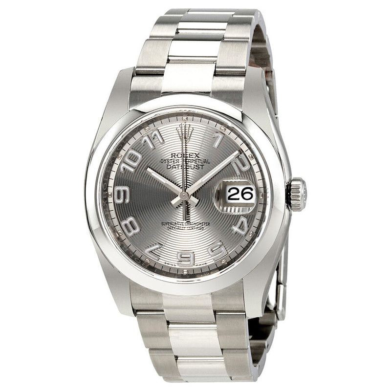 Rolex Datejust Rhodium Concentric Dial Stainless Steel Men's Watch #116200RCAO - Watches of America