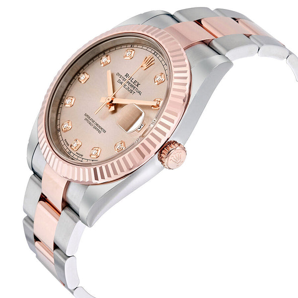 Rolex Datejust Sundust Diamond Dial Steel and 18 Everose Gold Men's Watch #126331SNDO - Watches of America #2