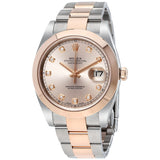 Rolex Datejust Sundust Diamond Dial Steel and 18K Everose Gold Men's Watch #126301SNDO - Watches of America