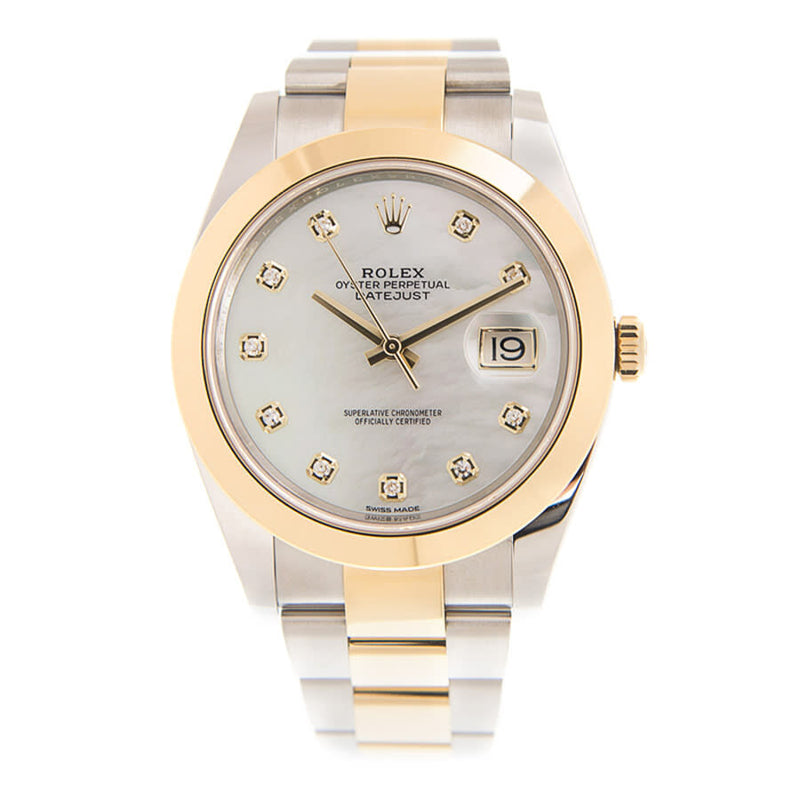 Rolex DATEJUST White Dial Unisex Watch #126303MOPDO - Watches of America #3