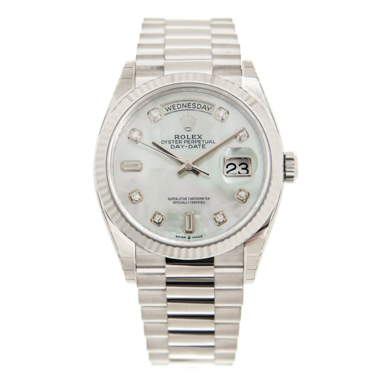 Rolex Day-Date 36 Automatic Mother of Pearl Diamond Dial President Watch #128239MDP - Watches of America #3