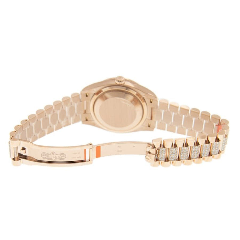 Rolex Day-Date 36 Mother of Pearl Dial 18kt Everose Gold Diamond Set President Watch #128345MDDP - Watches of America #6