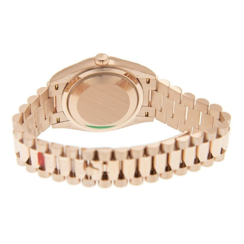 Rolex Day-Date 36 Mother of Pearl Diamond Dial Automatic 18kt Everose Gold President Watch #128235MDP - Watches of America #5