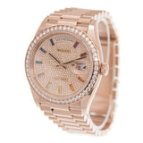 Rolex Day-Date 36 Paved Dial Automatic 18kt Everose Gold President Watch #128345DSP - Watches of America #3