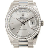 Rolex Day-Date 36 Silver Dial 18kt White Gold President Watch #128349SSP - Watches of America #2