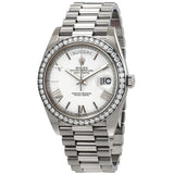 Rolex Day-Date 40 Automatic Diamond White Dial Men's President Watch #228349WRP - Watches of America