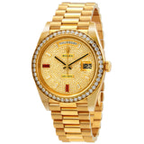 Rolex Day-Date 40 Automatic Gold Diamond Pave Dial Men's 18kt Yellow Gold President Watch #228348rbr-0030 - Watches of America