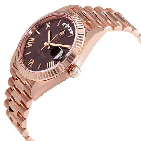 Rolex Day-Date 40 Chocolate Dial 18K Everose Gold President Automatic Men's Watch #228235CHRP - Watches of America #2