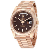 Rolex Day-Date 40 Chocolate Dial 18K Everose Gold President Automatic Men's Watch #228235CHSP - Watches of America