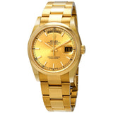 Rolex Day-Date Champagne Dial 18K Yellow Gold Oyster Bracelet Automatic Men's Watch 118208CSO#118208-CSO - Watches of America