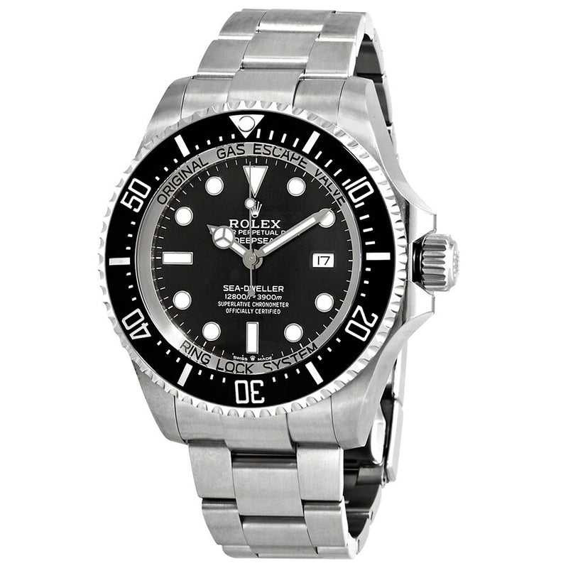 Rolex Deepsea Black Dial Automatic Men's Stainless Steel Oyster Watch 126660BKSO#126660-0001 - Watches of America