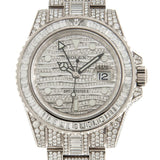 Rolex GMT Master II Diamond Automatic 18kt White Gold Set With Diamonds Men's Watch #116769TBR - Watches of America