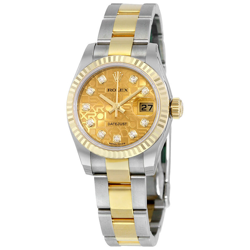 Rolex Lady Datejust 26 Automatic Champagne Dial Stainless Steel and 18kt Yellow Gold Oyster Bracelet Watch #179173CJDO - Watches of America