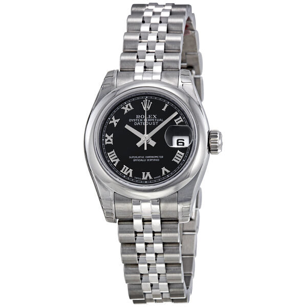 Rolex Lady Datejust 26 Black Dial Stainless Steel Jubilee Bracelet Automatic Watch 179160BKRJ#179160BKRK - Watches of America