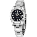 Rolex Lady Datejust 26 Black Dial Stainless Steel Oyster Bracelet Automatic Watch 179160BKSO#179160-BKSO - Watches of America