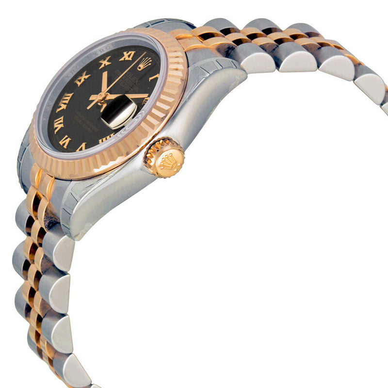 Rolex Lady Datejust 26 Black Dial Stainless Steel and 18K Everose Gold Jubilee Bracelet Automatic Watch #179171BKRJ - Watches of America #2
