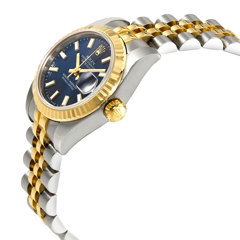 Rolex Lady Datejust 26 Blue Dial Stainless Steel and 18K Yellow Gold Jubilee Bracelet Automatic Watch #179173BLSJ - Watches of America #2