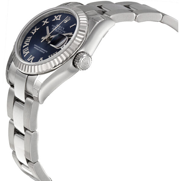 Rolex Lady Datejust 26 Blue Dial Stainless Steel Oyster Bracelet Automatic Watch #179174BLRO - Watches of America #2