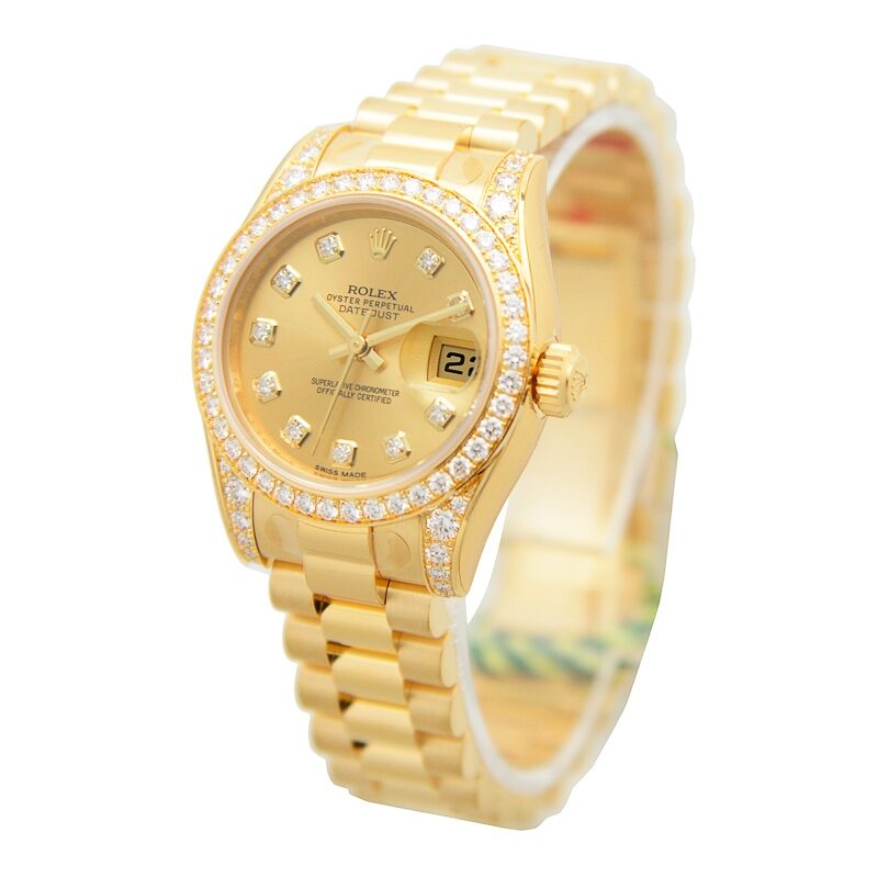 Rolex Lady-Datejust 26 Champagne Dial 18K Yellow Gold President Automatic Ladies Watch 179158CDP#179158 CDP - Watches of America #2