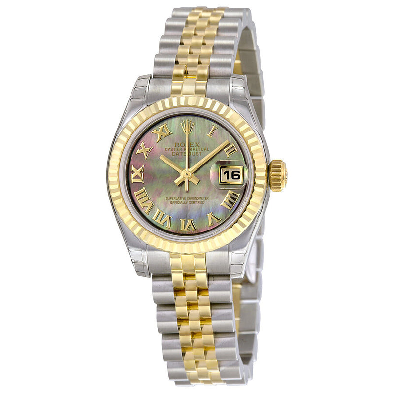 Rolex Lady Datejust 26 Dark Mother of Pearl Dial Stainless Steel and 18K Yellow Gold Jubilee Bracelet Automatic Watch #179173BKMRJ - Watches of America