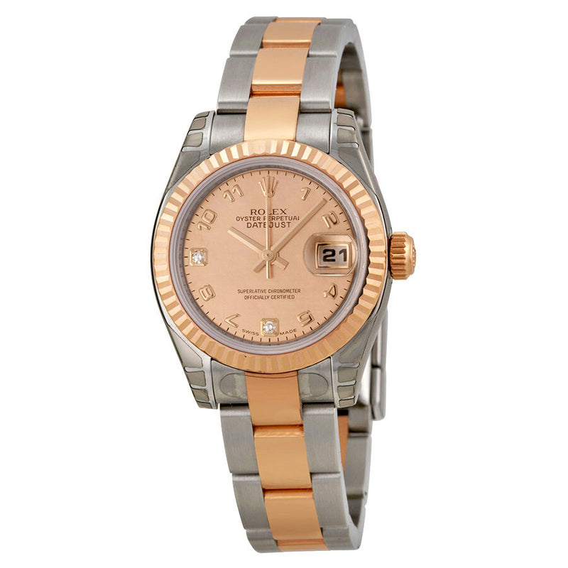 Rolex Lady Datejust 26 Gold Dust Mother of Pearl Dial Stainless Steel and 18K Everose Gold Oyster Bracelet Automatic Watch #179171GDMDAO - Watches of America