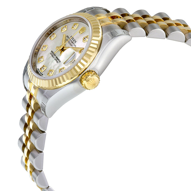 Rolex Lady Datejust 26 Mother of Pearl With 10 Dial Stainless Steel and 18K Yellow Gold Jubilee Bracelet Automatic Watch #179173MDJ - Watches of America #2