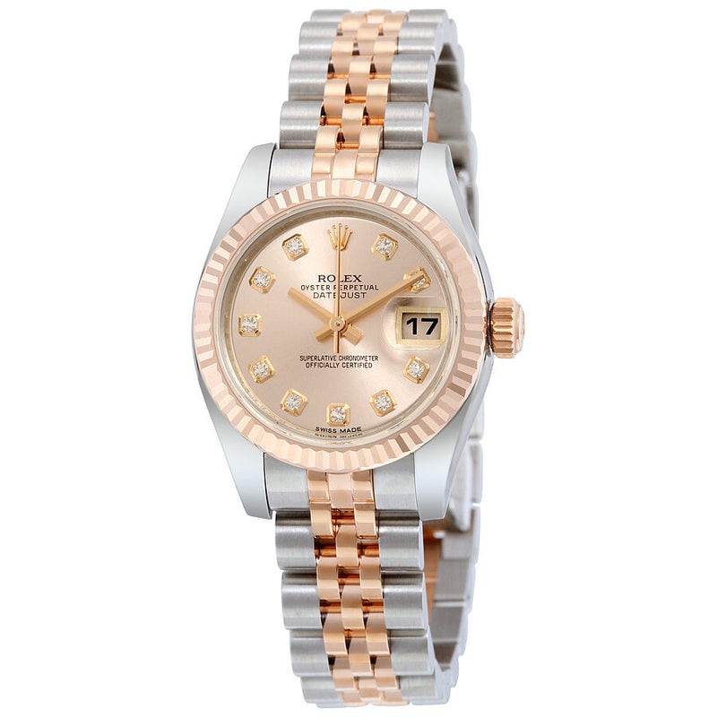 Rolex Lady Datejust 26 Pink Dial Stainless Steel and 18K Everose Gold Jubilee Bracelet Automatic Watch #179171PDJ - Watches of America