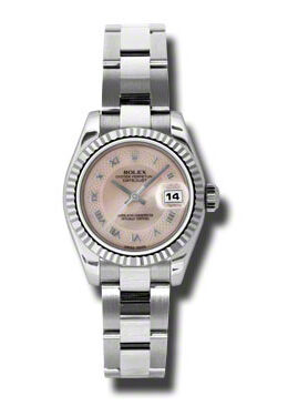 Rolex Lady Datejust 26 Pink Mother of Pearl Dial Stainless Steel Oyster Bracelet Automatic Watch #179174PMRO - Watches of America