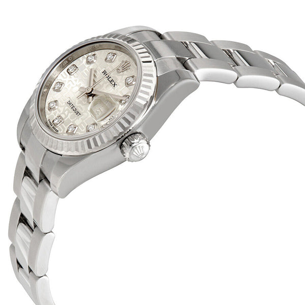 Rolex Lady Datejust 26 Silver Dial Stainless Steel Oyster Bracelet Automatic Watch #179174SJDO - Watches of America #2