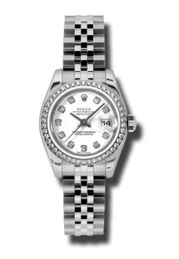 Rolex Lady Datejust 26 White Dial Stainless Steel Jubilee Bracelet Automatic Watch #179384WDJ - Watches of America