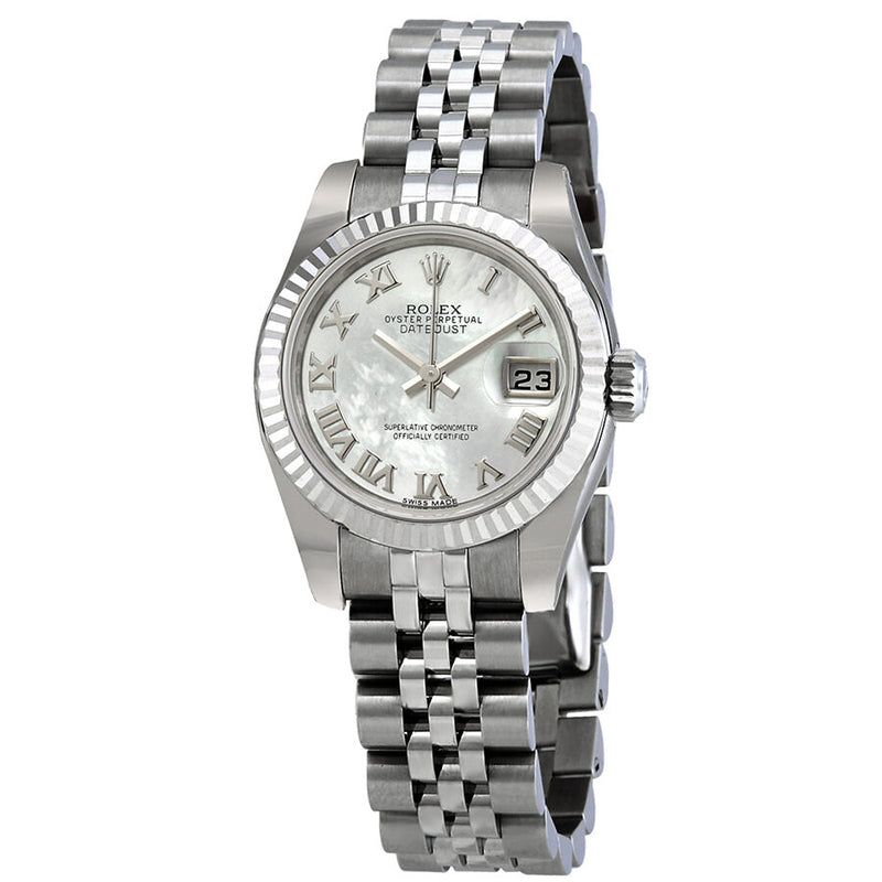 Rolex Lady Datejust 26 White Mother-of-pearl Dial Stainless Steel Jubilee Bracelet Automatic Watch 179174MRJ#179174-MRJ - Watches of America