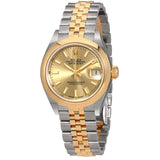 Rolex Lady Datejust 28 Champagne Dial Steel and 18kt Yellow Gold Jubilee Watch #279163CSJ - Watches of America