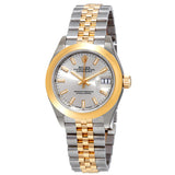 Rolex Lady Datejust 28 Silver Dial Steel and 18K Yellow Gold Jubilee Watch #279163SSJ - Watches of America