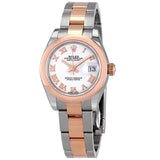 Rolex Lady-Datejust 28 White Dial Automatic Steel and 18kt Everose Gold Oyster Watch #279161WRO - Watches of America