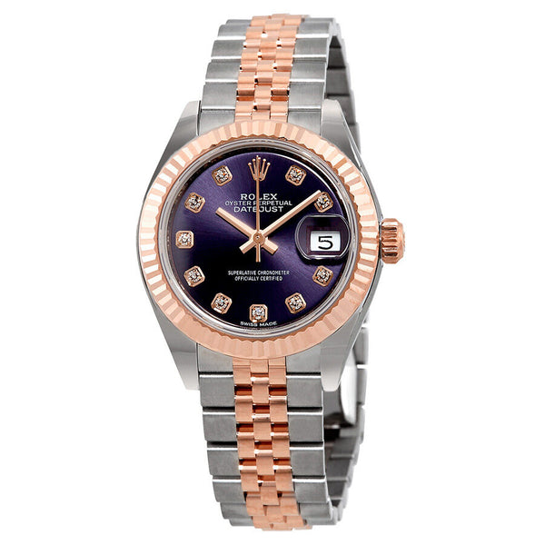 Rolex Lady-Datejust Aubergine Diamond Dial Automatic Ladies Watch #279171OBDJ - Watches of America